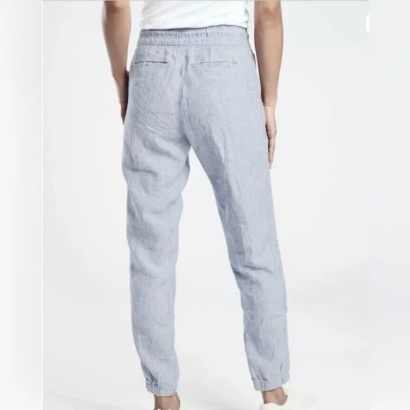 Athleta Cabo Linen Jogger in Chambray Blue size 6. - Picture 2 of 9